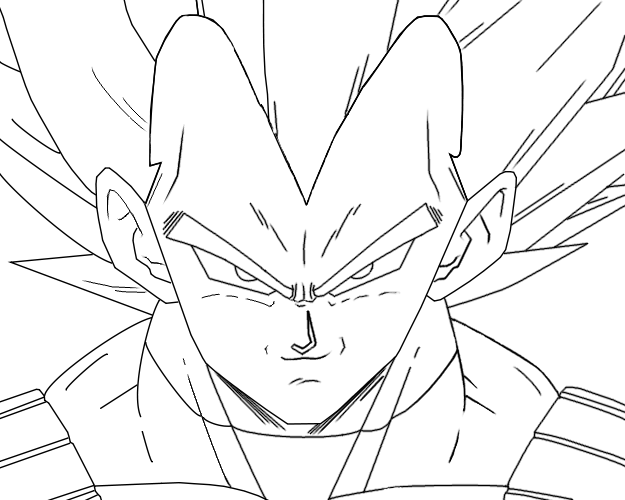 vegeta ssj line art by kingvegito on DeviantArt