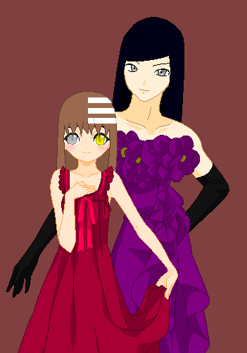 me and Krystal in nice dresses