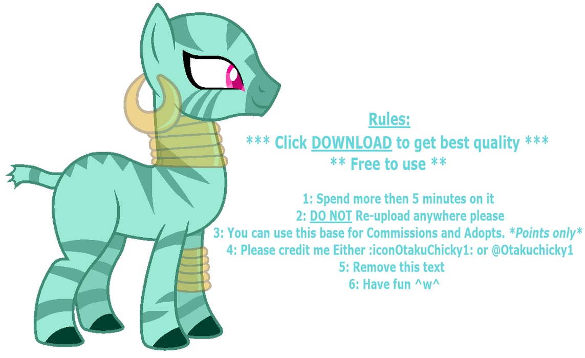 MLP Base 66 'Zebra Base' by OtakuChicky1 on DeviantArt