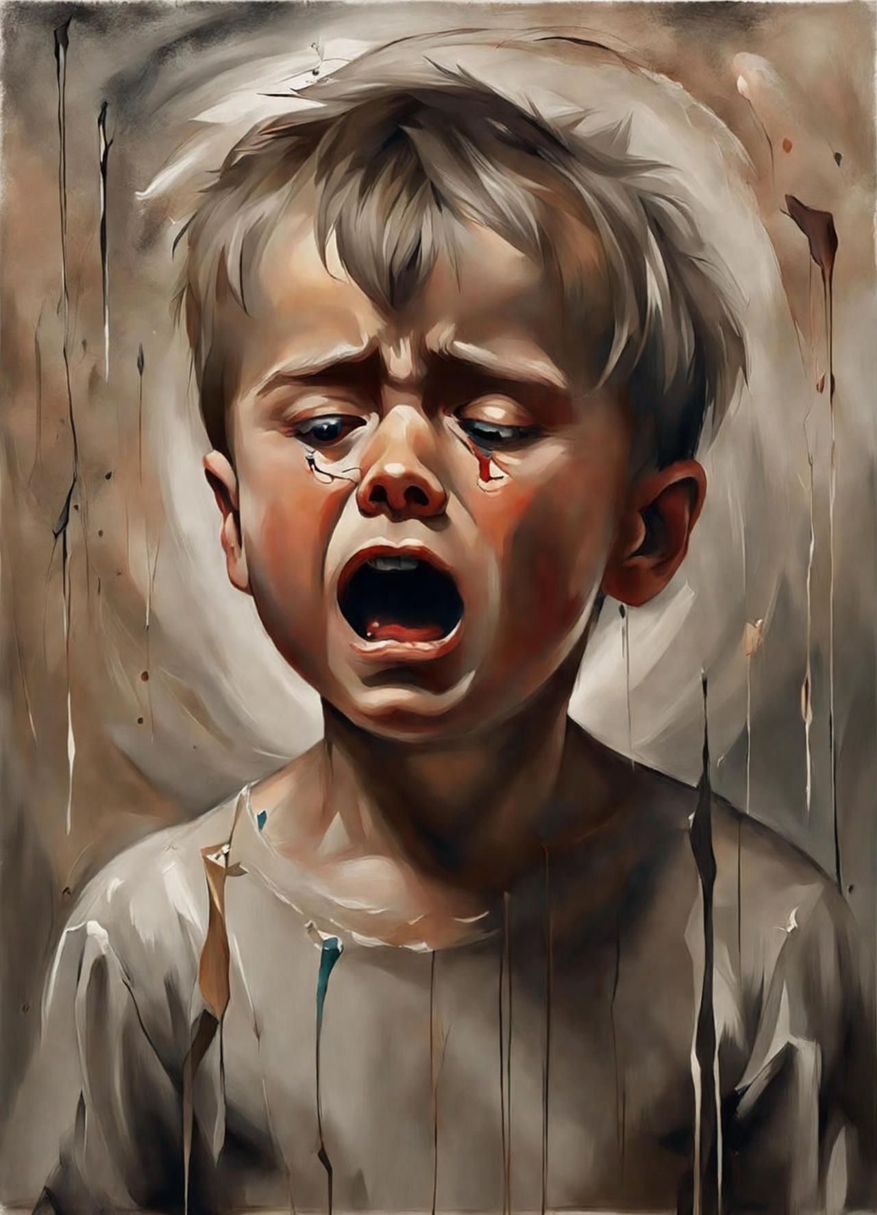 The Crying Boy #3 by MagsWorld-Art on DeviantArt