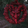 Krampus Wreath Ornament, Crimson