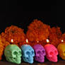Santa Muerte//Day of the Dead votive candles