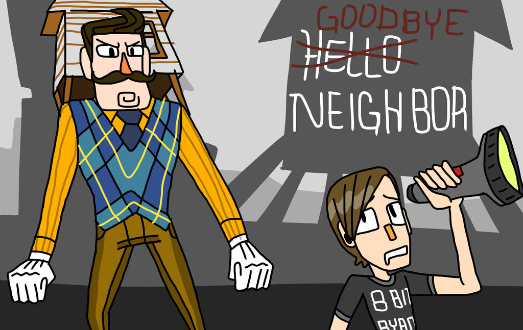 Hello Neighbor Vs. 8 Bit Ryan by DrSketchDoodles on DeviantArt