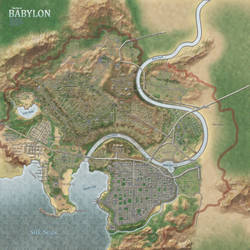 Map of a city in the fictive world of Kymlun