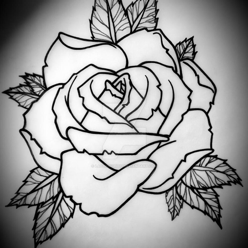 Horizontal Rose Tattoo Design by Ladyknight17 on DeviantArt Horizontal Rose Tattoo Design by Ladyknight17 on DeviantArt