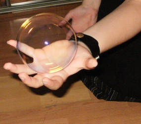 Bubble in a hand