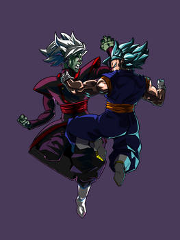 Vegito Vs Merge Zamasu Colored