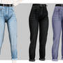 [MMDxDL] Sims 4 Belted Boyfriend Jeans