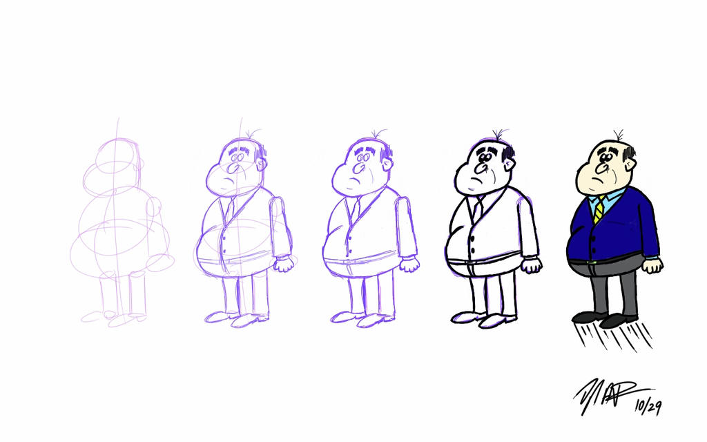 Cartoon creation process by NobelCartoonist on DeviantArt