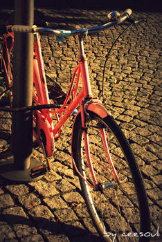 pink vintage bicycle