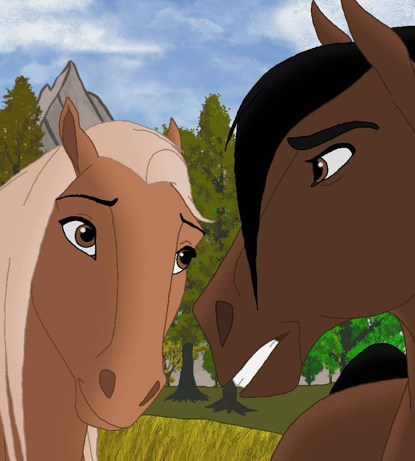 Nickered Blackhoof smiling at Freedom by VictoriaKK on DeviantArt