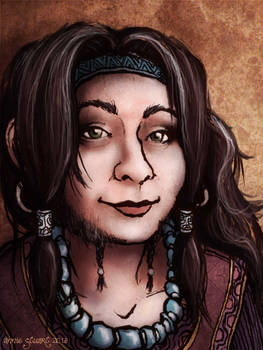 Self Portrait as a Tolkien Dwarf-Lady