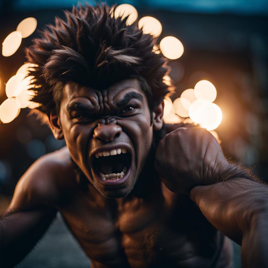hairy Teen boy mid tf into a gorilla screming in p