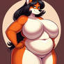 Naked fat female orange fox 118