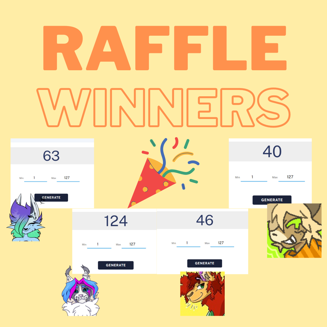 Raffle Winners!!! by ZukosCrawlies on DeviantArt