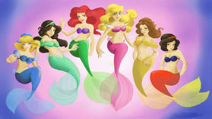 Disney Princesses as Mermaids