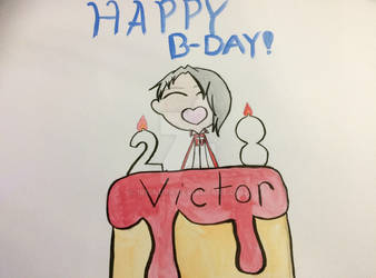 Yuri!! on ice Victor's birthday cake