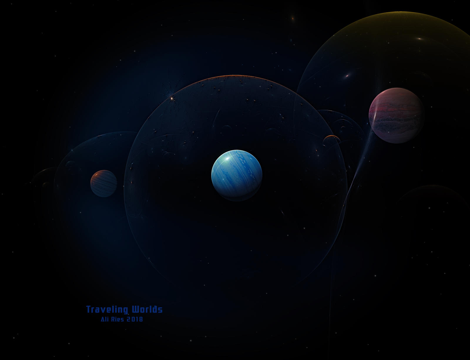 Traveling Worlds by Ali Ries 2018 by Casperium