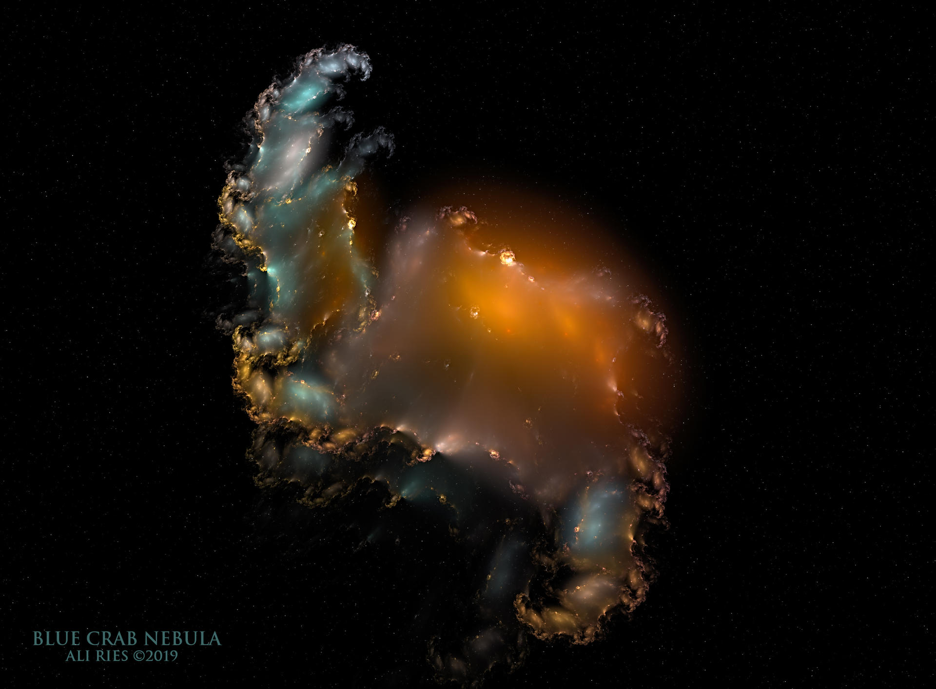 Blue Crab Nebula by Ali Ries 2019 by Casperium