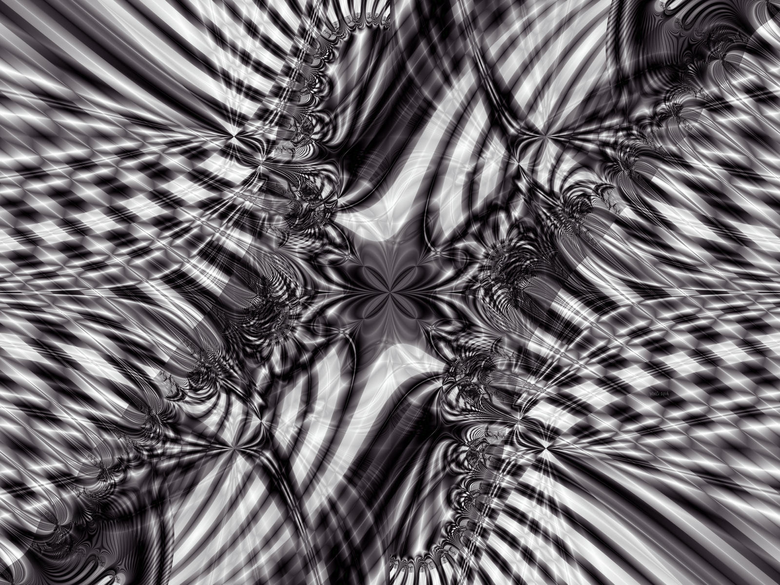 Jess McKeown Black and White Fractal