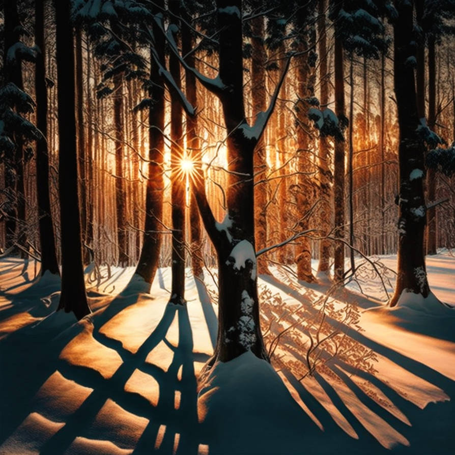 Winter Setting Sun Beams 5 by WildWanderinGirl on DeviantArt
