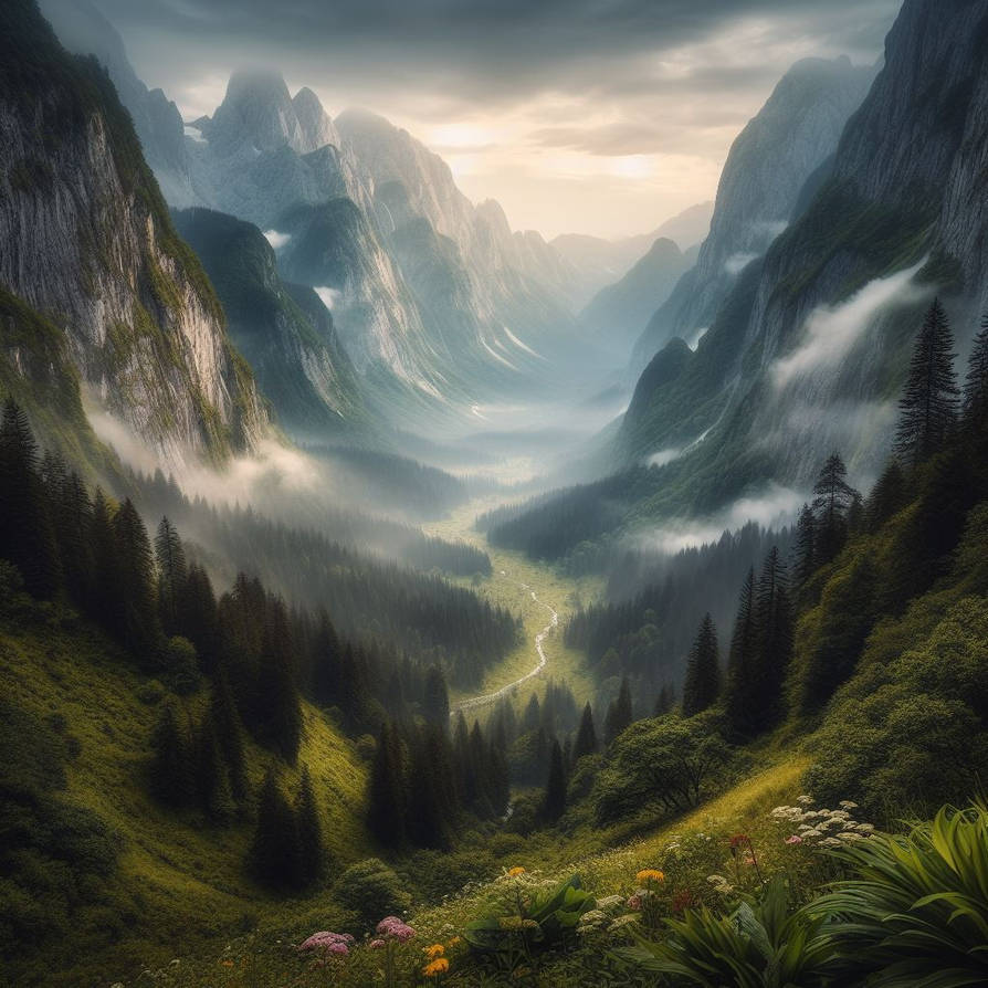 Fantasy Adventure Springtime Imagining Springtime in the Fantasy Mountains by WildWanderinGirl on ...