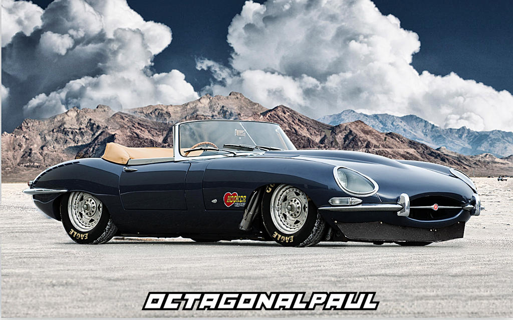 Jaguar E Type at Bonneville Salt Flats (Modified)