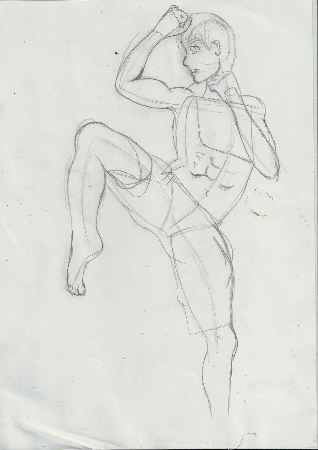 Muay thay fighter - male anatomy test