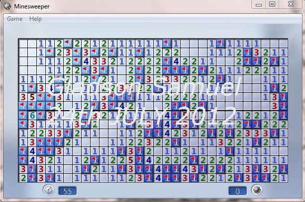 my ultimate minesweeper record.advanced mode.win7