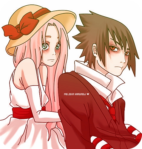 Sakura y Sasuke zombies