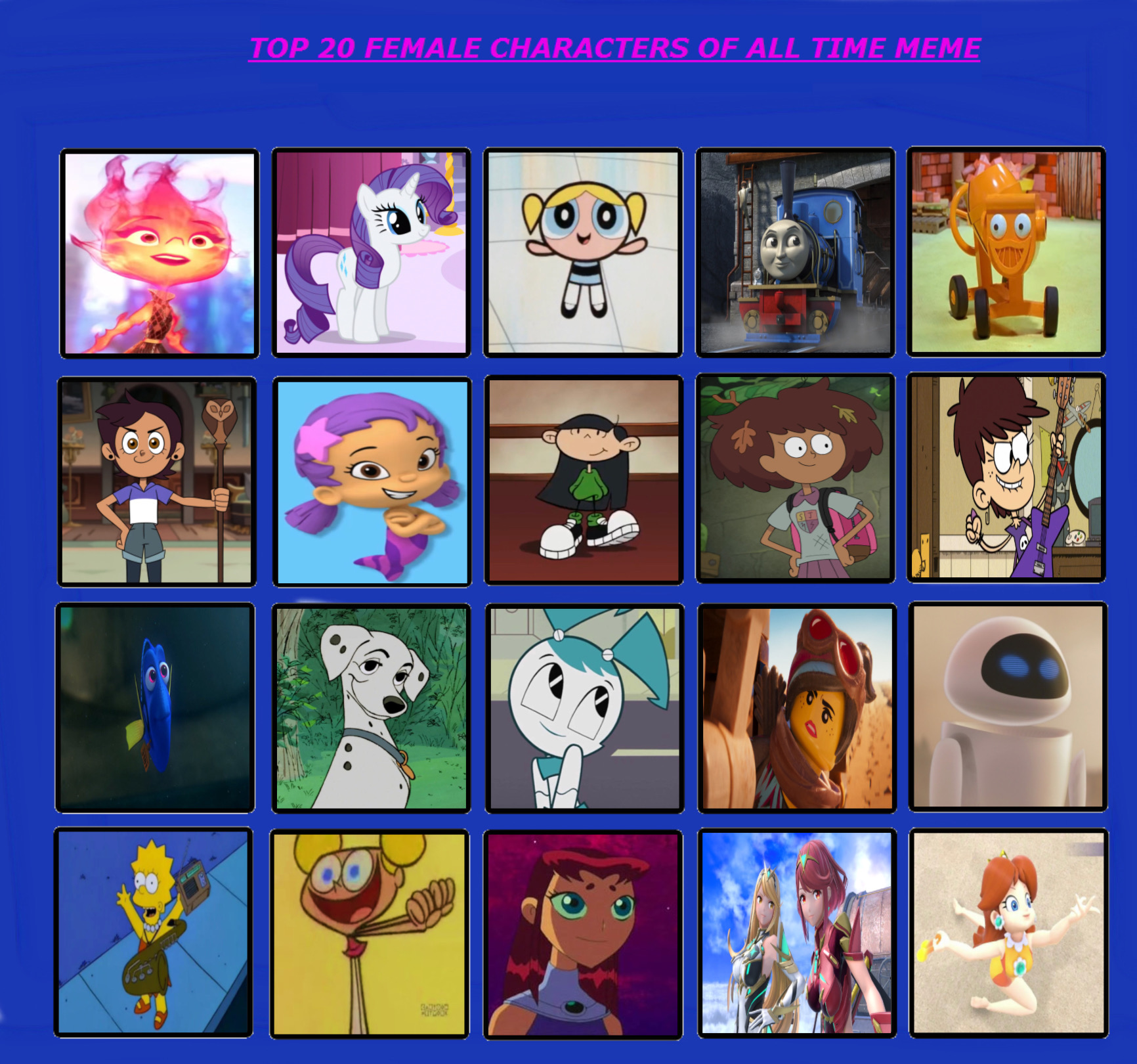 Top 20 Favourite My Little Pony Characters by GeoNonnyJenny on DeviantArt