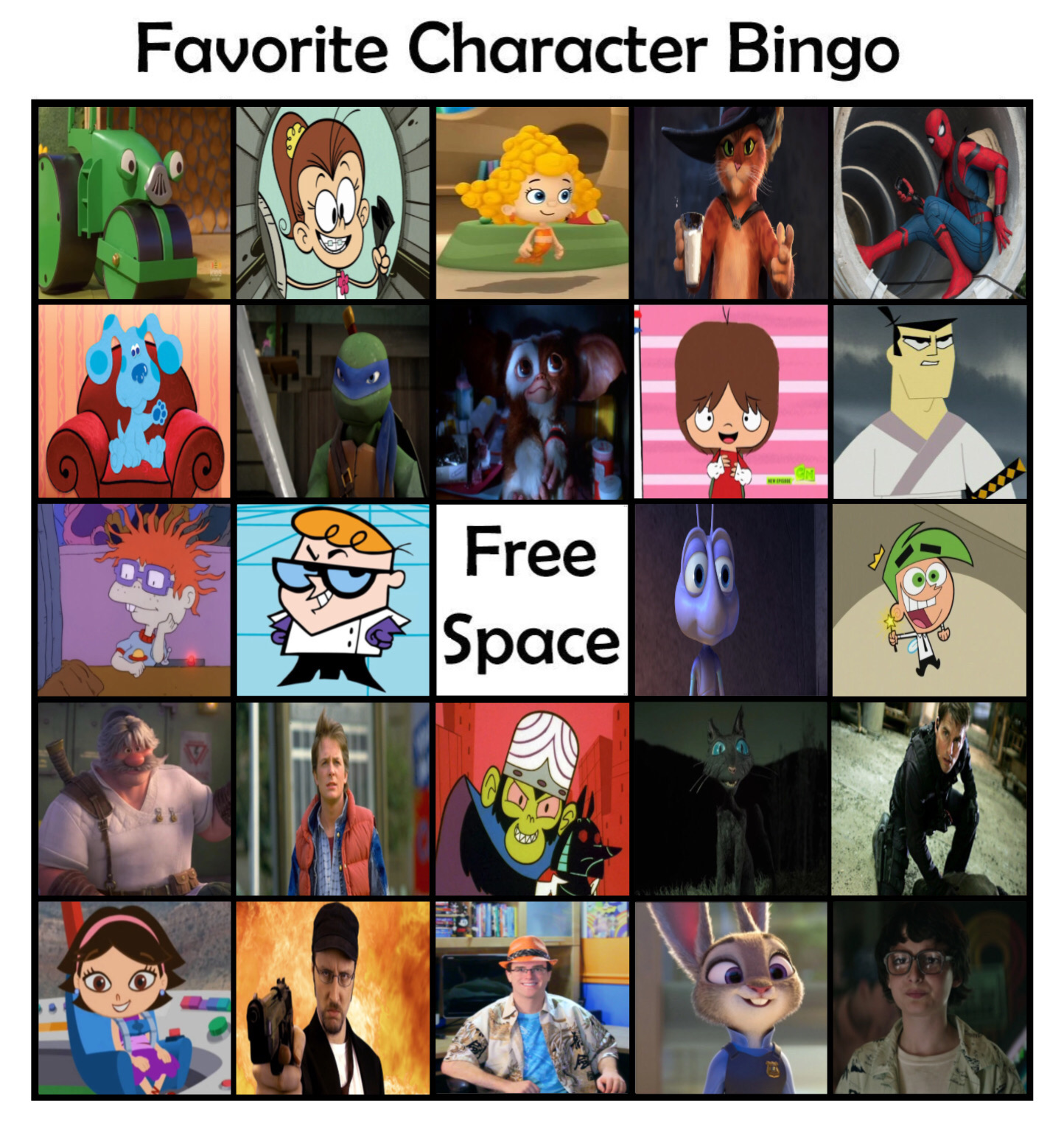 Favorite Character Bingo Volume 4 by GeoNonnyJenny on DeviantArt