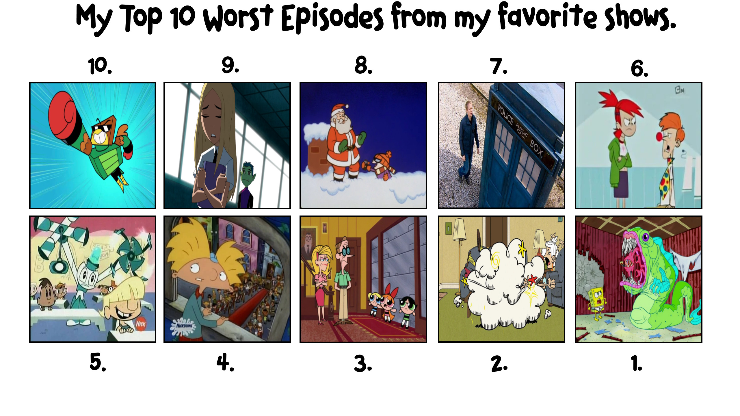 Deviantart Which Episode Top 10 Worst Episodes of My Favourite Shows by GeoNonnyJenny on DeviantArt