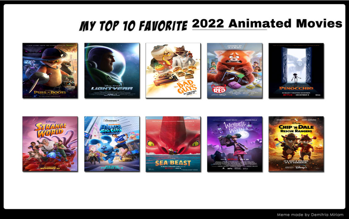 Top 10 Favourite 2022 Animated Movies By Geononnyjenny On Deviantart Top 10 Favourite 2022 Animated Movies By Geononnyjenny On Deviantart