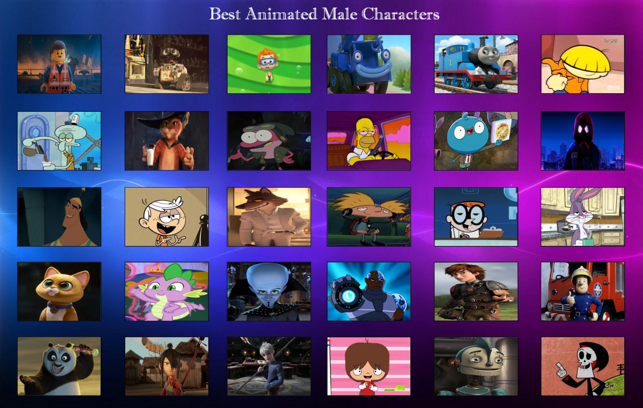 Best Animated Male Characters by GeoNonnyJenny on DeviantArt Best Animated Male Characters by GeoNonnyJenny on DeviantArt