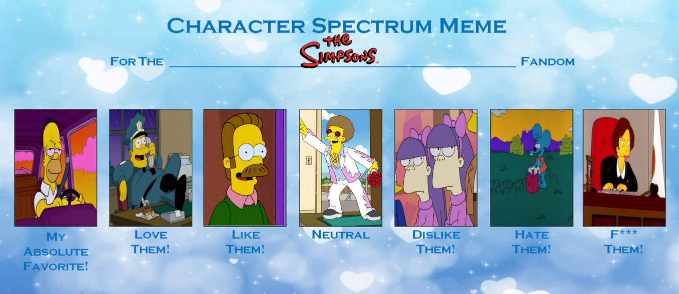 The Simpsons Character Spectrum Meme by GeoNonnyJenny on DeviantArt