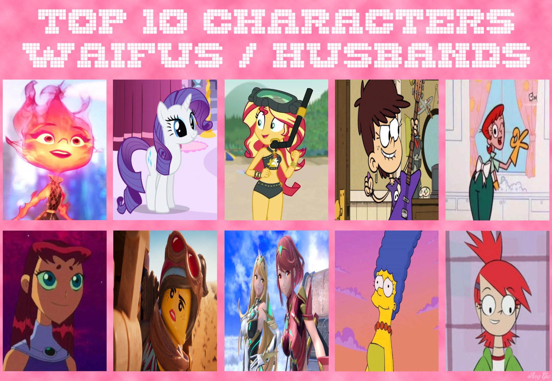 Top 20 Favourite My Little Pony Characters by GeoNonnyJenny on DeviantArt