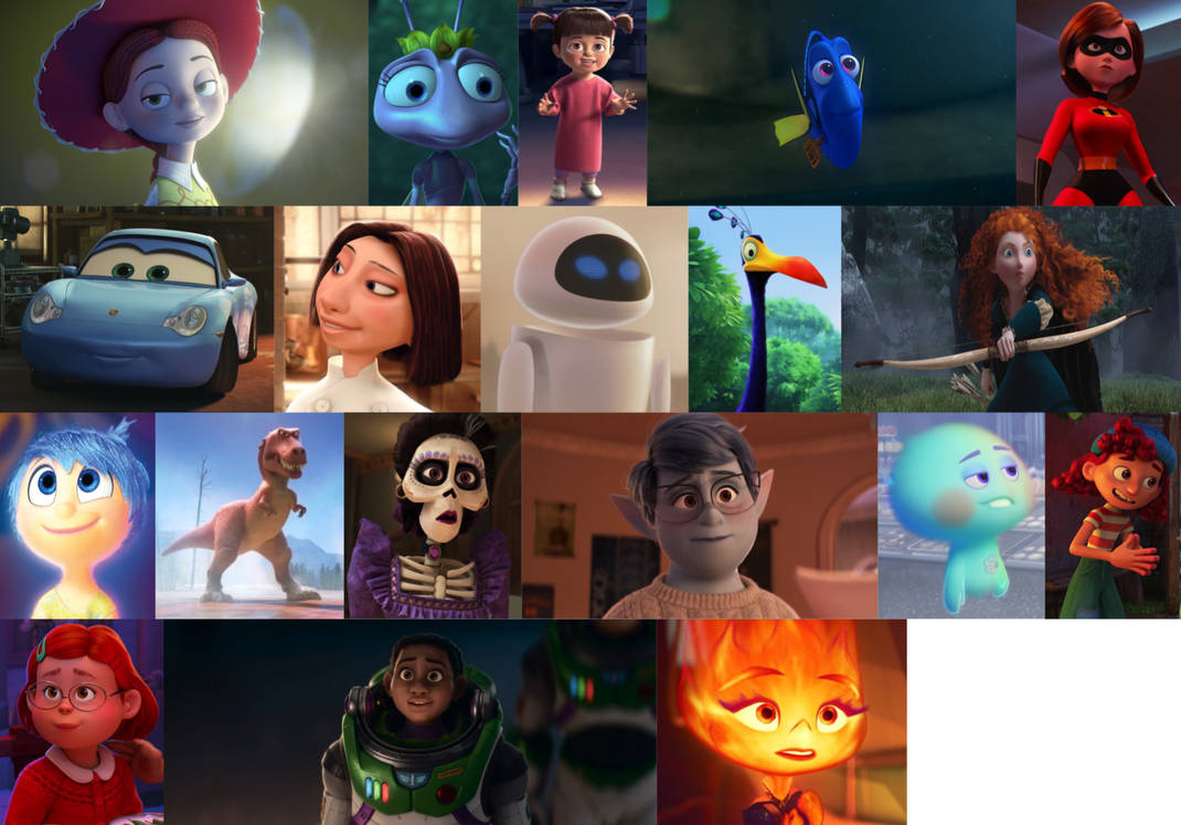 Pixar Female Protagonists By Geononnyjenny On Deviantart Pixar Female Protagonists By Geononnyjenny On Deviantart