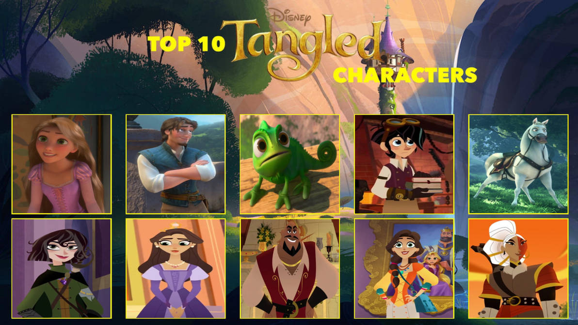Top 10 Favourite Tangled Characters by GeoNonnyJenny on DeviantArt