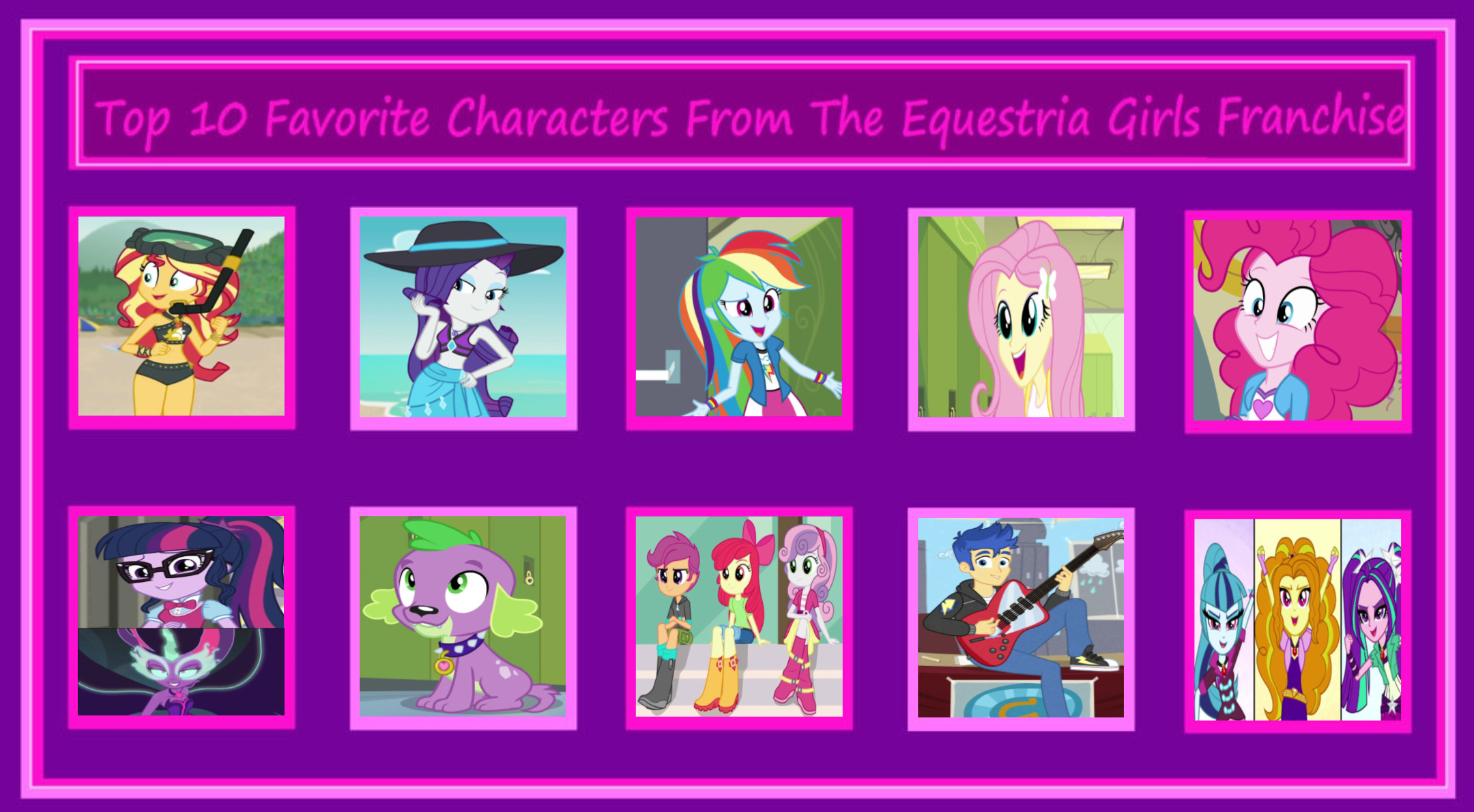 Top 20 Favourite My Little Pony Characters by GeoNonnyJenny on DeviantArt