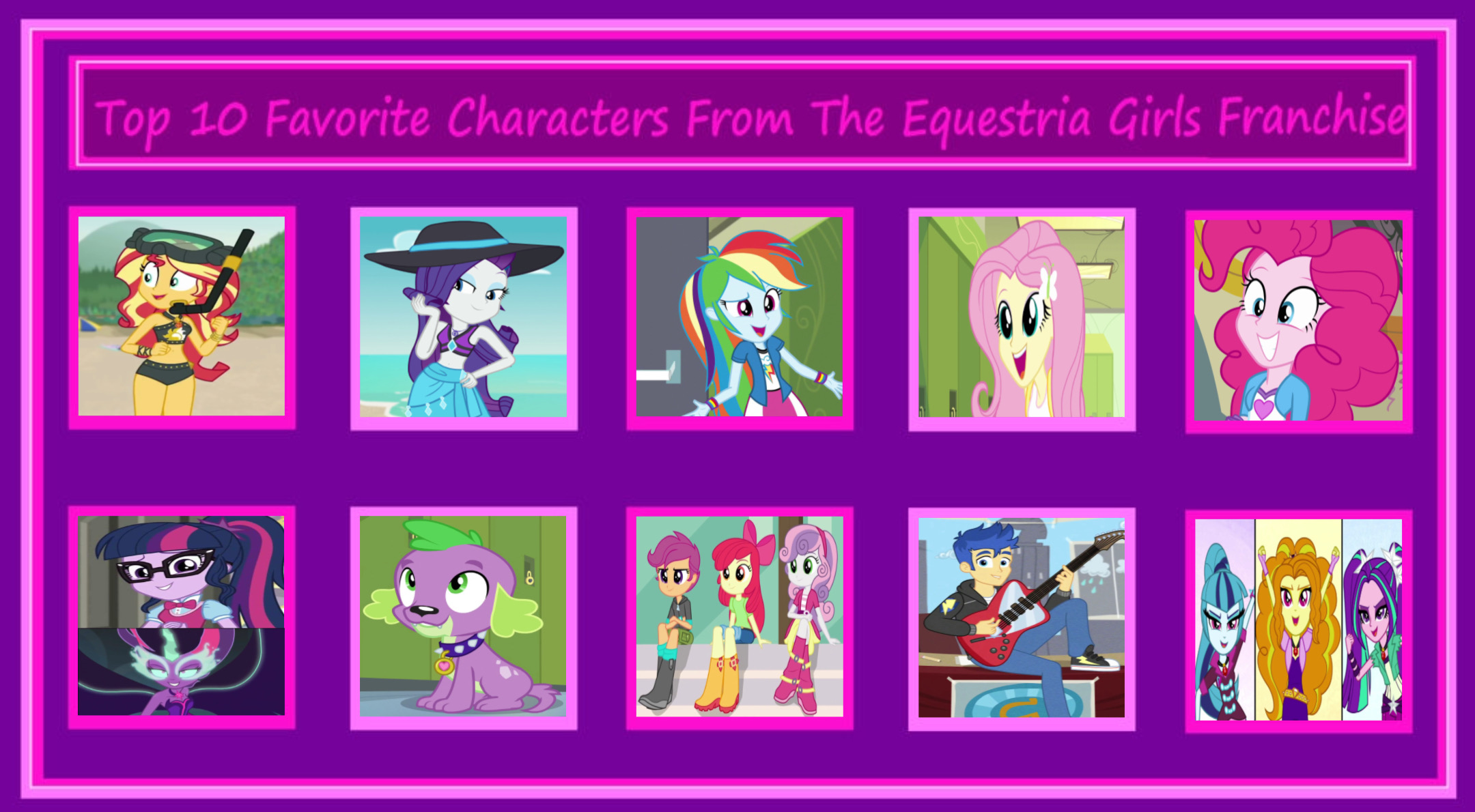 Top 20 Favourite Female MLP-FIM Characters by GeoNonnyJenny on DeviantArt