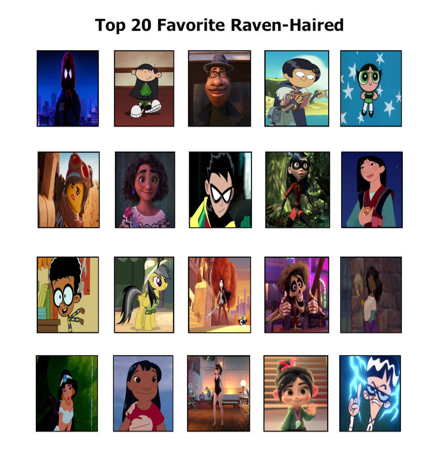 Top 20 Favourite Raven-Haired by GeoNonnyJenny on DeviantArt