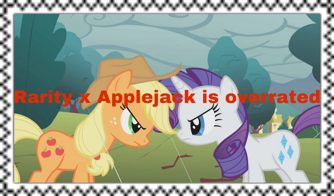 Rarity x Applejack is Overrated Stamp by GeoNonnyJenny on DeviantArt