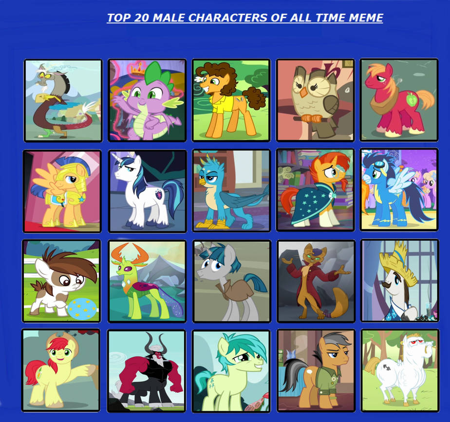 Top 20 Favourite Male MLP-FIM Characters by GeoNonnyJenny on DeviantArt