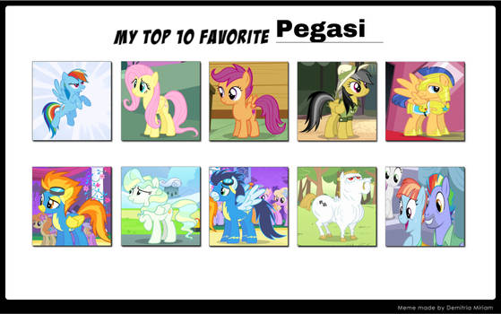 Top 10 Favourite Pegasi