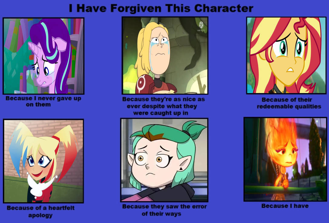 I Have Forgiven This Character Meme by GeoNonnyJenny on DeviantArt