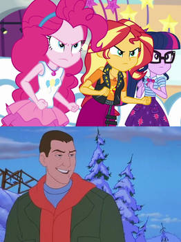 Pinkie, Sunset and Sci-Twi Angry At Davey Stone