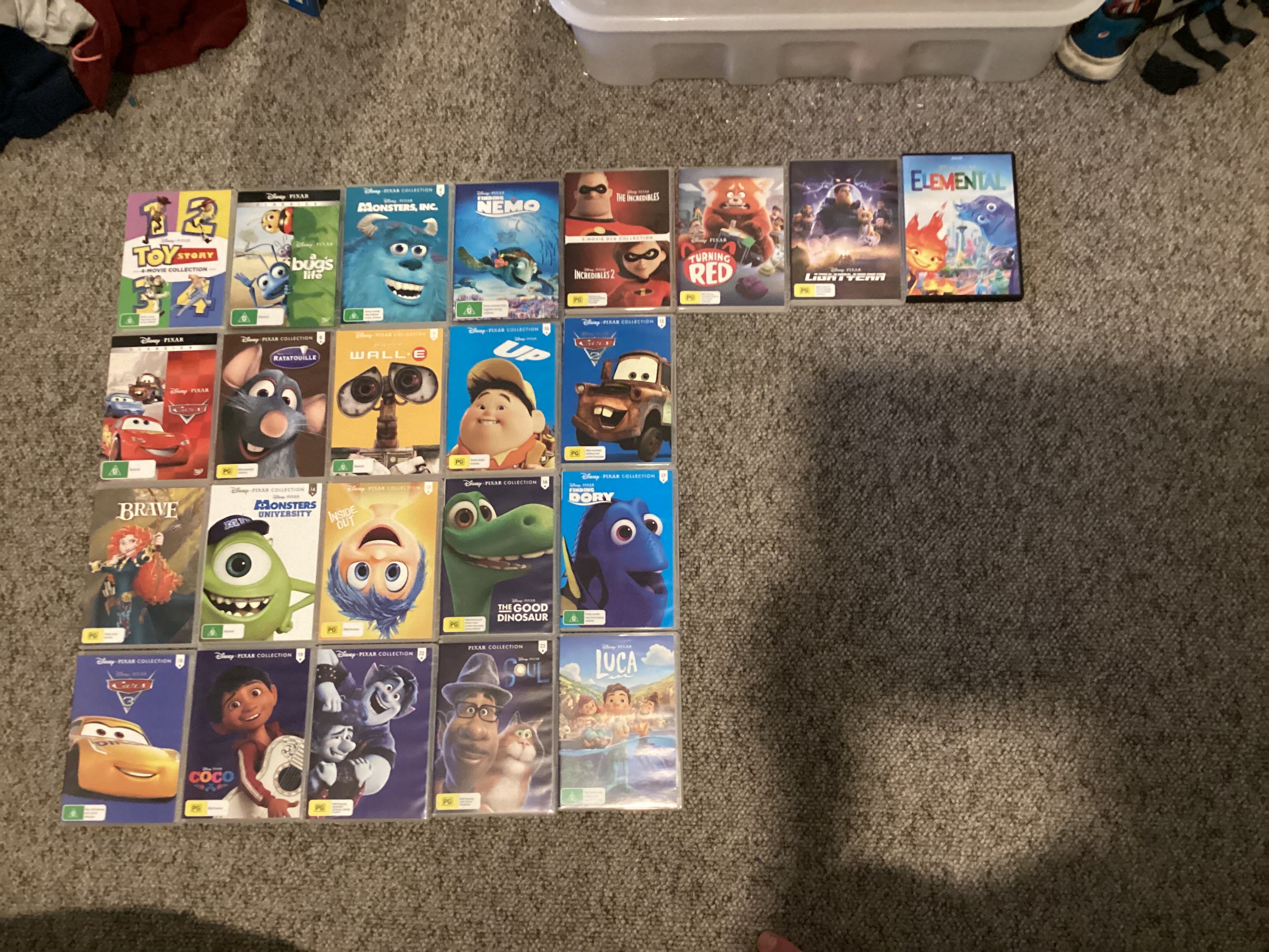 Pixar Collection My Pixar Movie DVD Collection by GeoNonnyJenny on DeviantArt