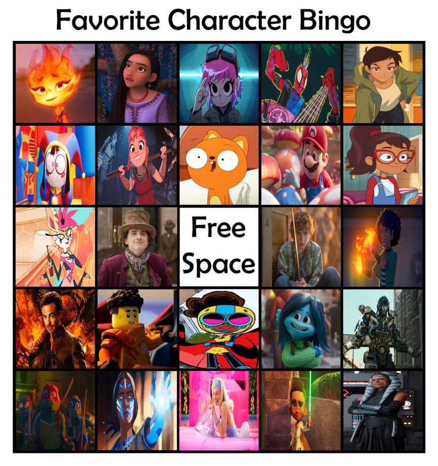 Favourite 2023 Character Bingo by GeoNonnyJenny on DeviantArt