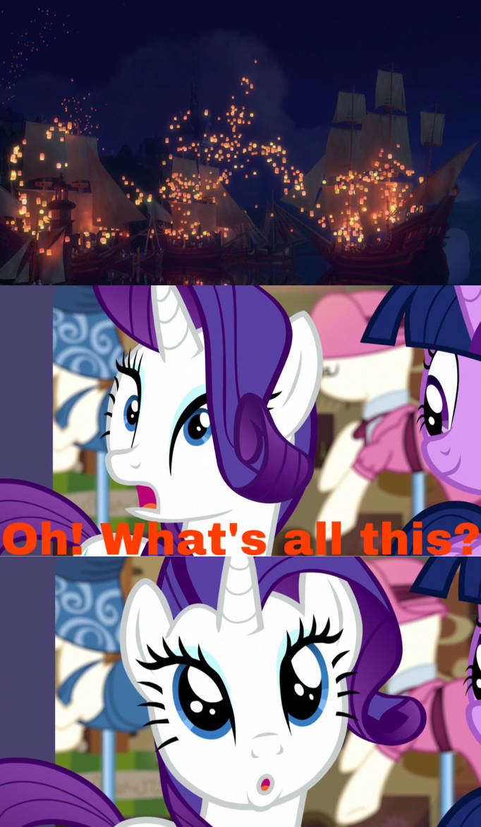 Tangled Lantern Scene Amazed Rarity by GeoNonnyJenny on DeviantArt